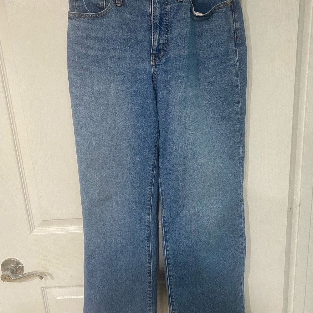 J.Crew High-Rise Wide-Leg Crop Jeans Women’s Size 26 Re-Imagined Raw Hem